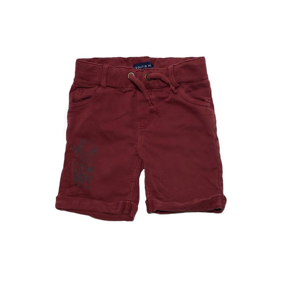 Souris Mini Cowboy Pull On Shorts Burgundy
